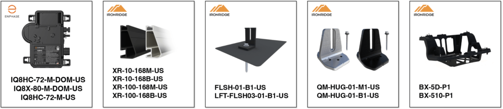 Enphase & IronRidge Components