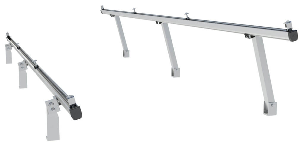 Aire rails attached to tilt legs